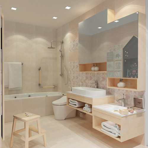 Mẫu phòng tắm Cotto thiết kế cho gia đình nhiều thế hệ chính