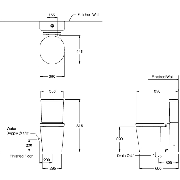 Bồn cầu Cotto 2 khối C12377