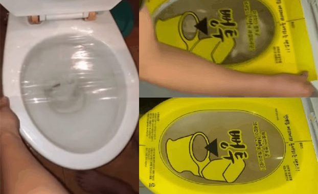 Cách thông tắc bồn cầu bệt bằng băng dính