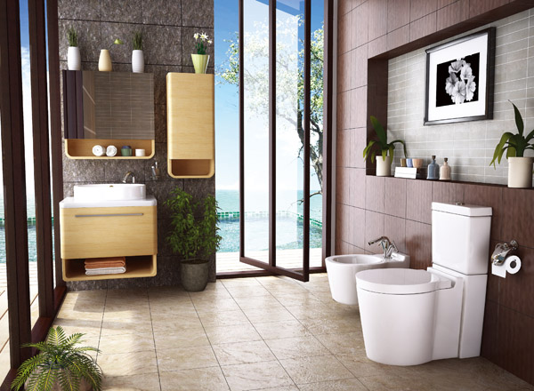 Chọn thiết bị vệ sinh cotto cho phòng tắm đơn giản bình dân nhưng vẫn đẹp