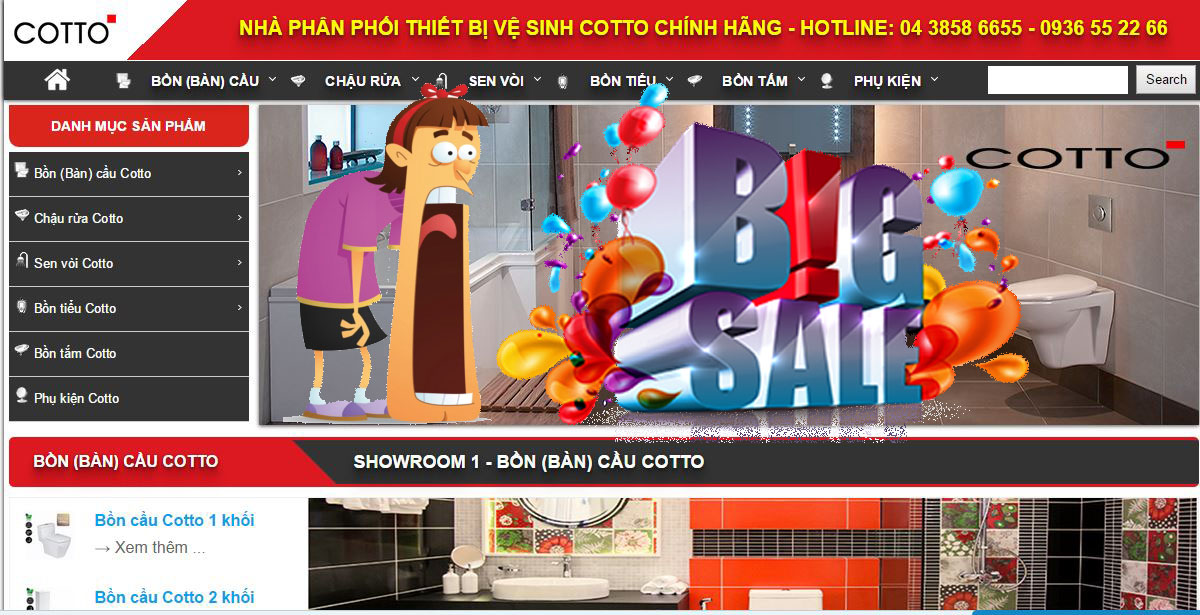 Nhiều khuyến mại lớn với sản phẩm thiết bị vệ sinh Cotto Nhiều khuyến mại lớn với sản phẩm thiết bị vệ sinh Cotto