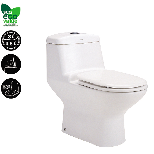 Bồn cầu Cotto 1 khối C1111 sở hữu nhiều tính năng ưu việt