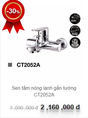 sen-tam-nong-lanh-gan-tuong-ct2052a Sen tắm nóng lạnh gắn tường Cotto CT2052A