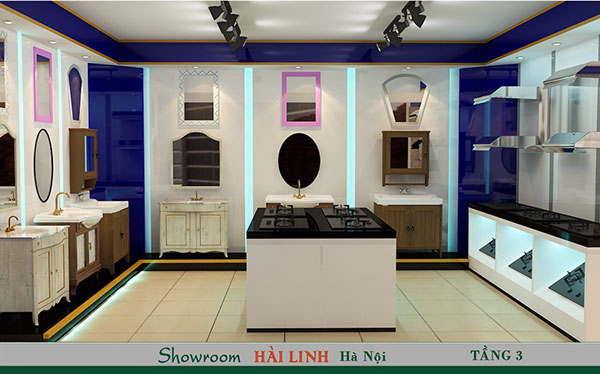 Không gian trưng bày thiết bị vệ sinh & bếp điện từ
