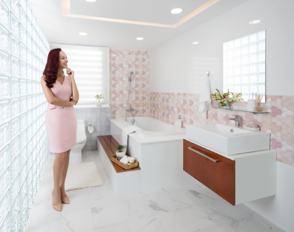 Ngắm thiết bị vệ sinh Cotto đẹp mê hồn trong nhà Thúy Hạnh