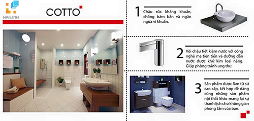 Trọn bộ thiết bị vệ sinh Cotto đẹp