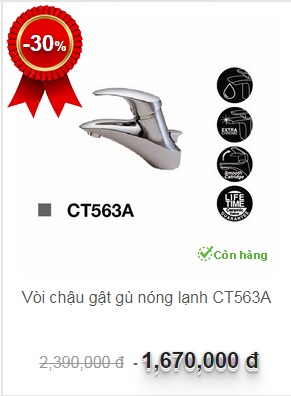 voi-chau-gat-gu-nong-lanh-ct563a Vòi chậu gật gù Cotto CT563A