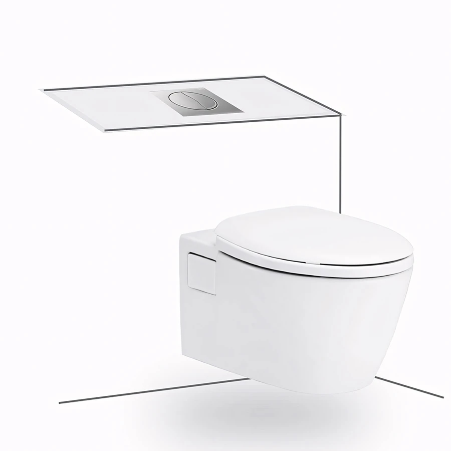 Ảnh Bồn cầu âm tường Cotto SC198817(T) 1