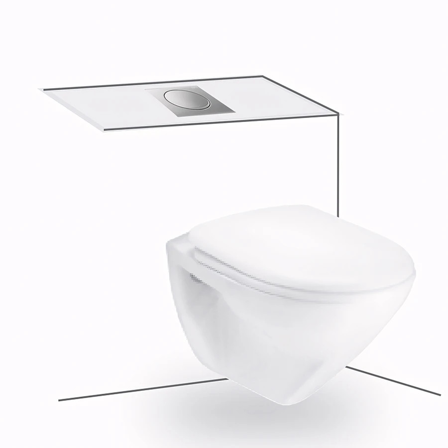 Ảnh Bồn cầu âm tường Cotto SC199(T) 1